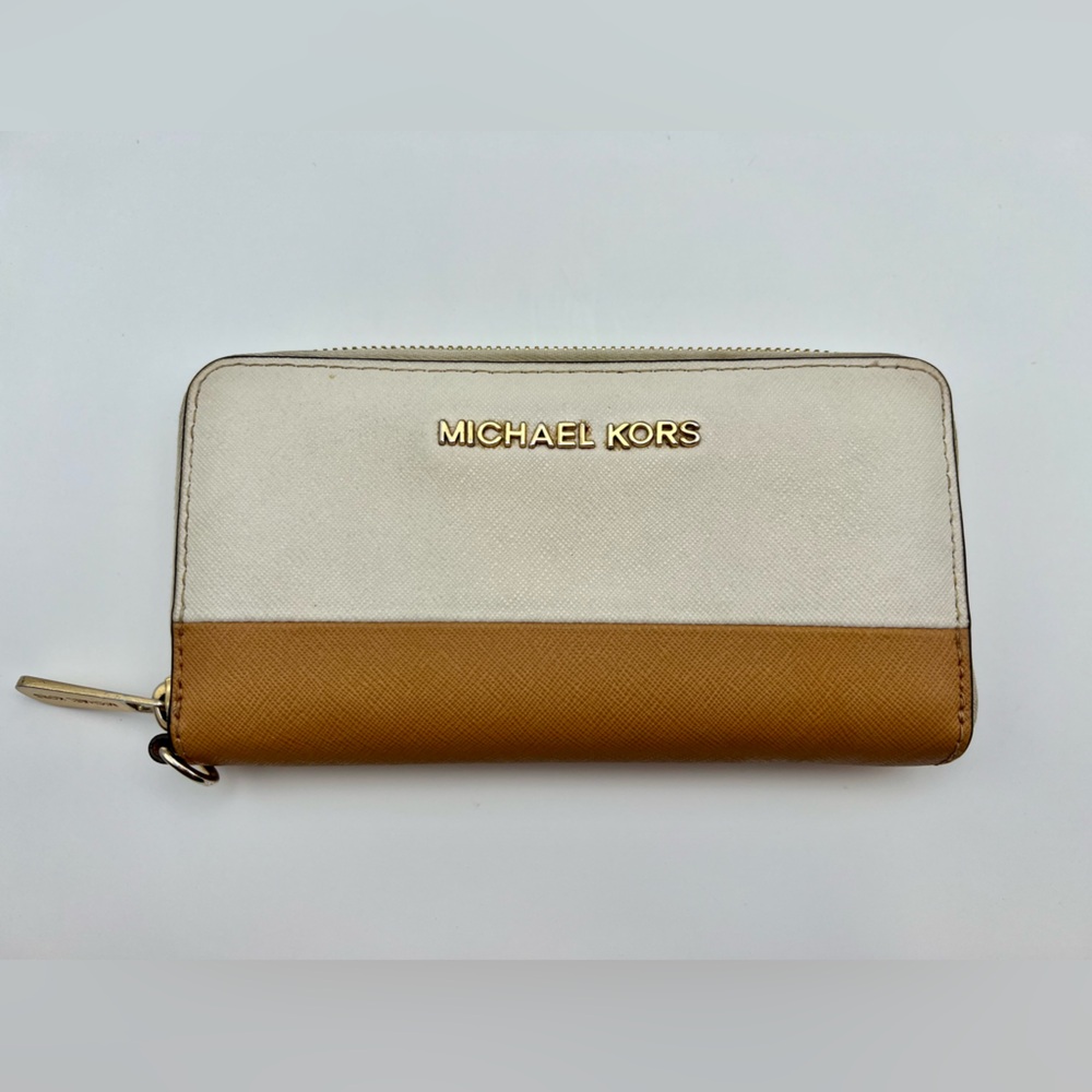 Michael Kors Zip Around Wallet Two-Tone | EUC